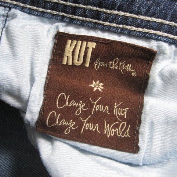 Kut from the Kloth Cameron Straight Leg Jeans Size 10 Medium Wash Denim Cotton - Picture 7 of 9